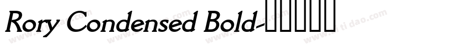 Rory Condensed Bold字体转换